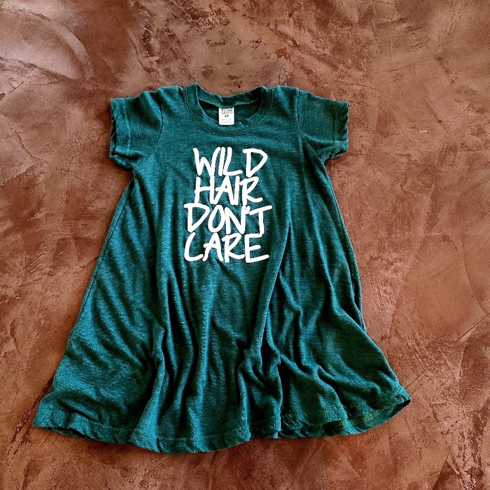 Girls Wild Hair Dont Care Swing Top